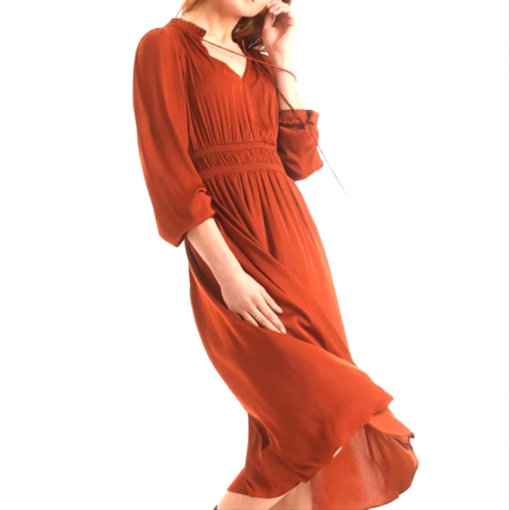 Marc Cain satin dress- Perfect For FALL!